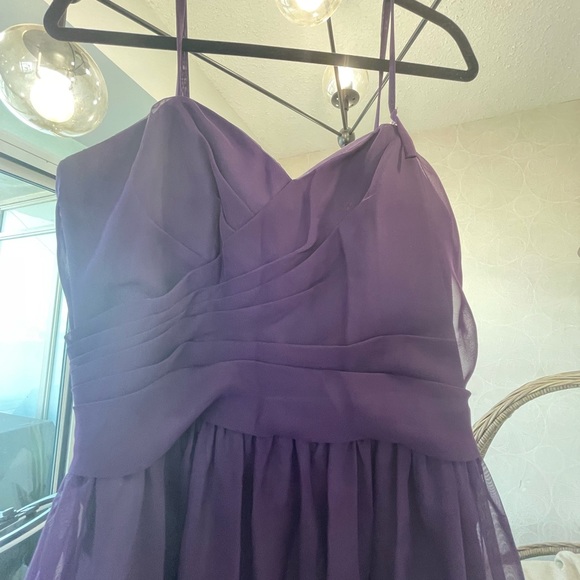 New Purple Dress Gown with straps perfect for weddings or parties! - Picture 4 of 7